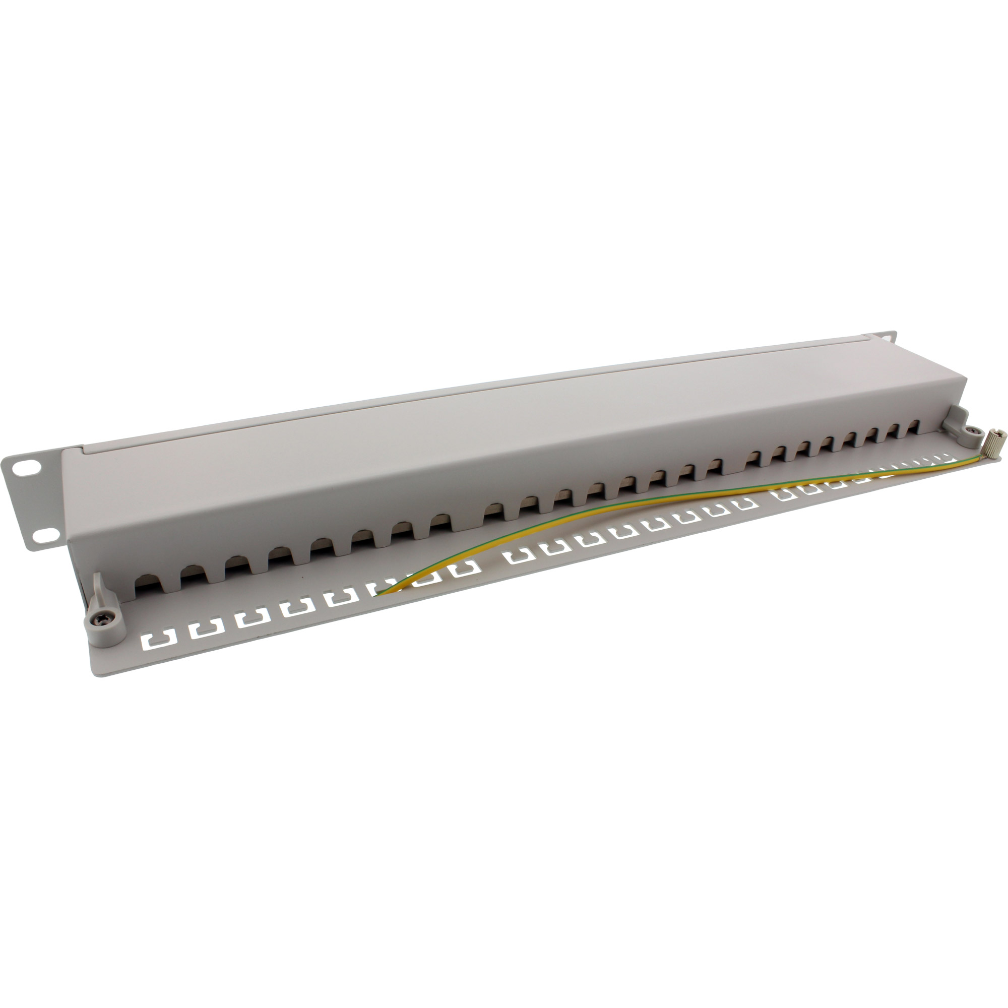 INLINE Patchfeld Cat.6A 24-fach 48,26cm 19Zoll 1HE lichtgrau RAL7035