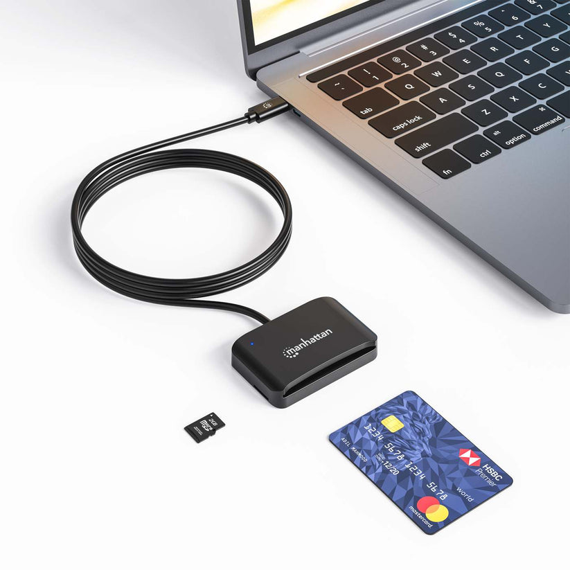 IC Intracom Manhattan SmartCard-Leser USB-C Schwarz