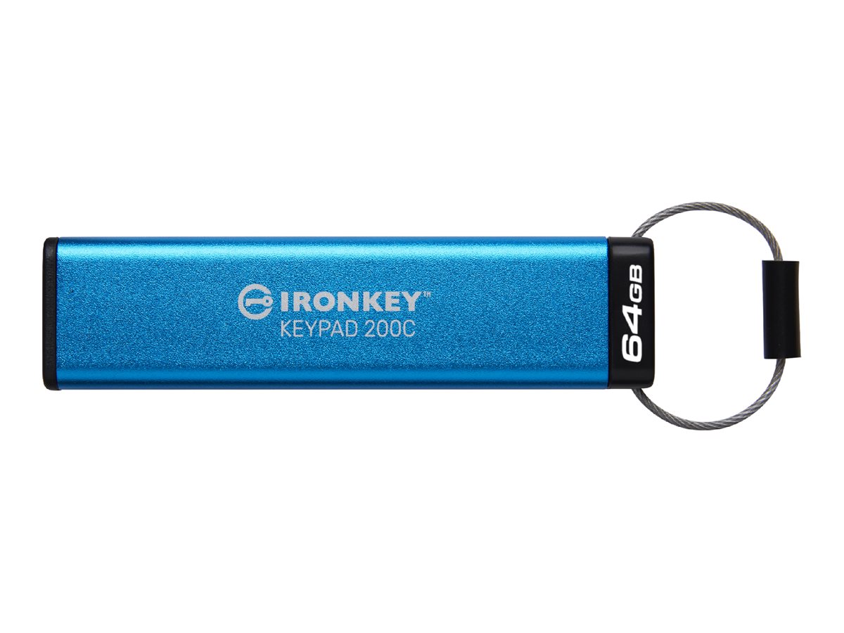 KINGSTON 64GB USB-C IronKey Keypad 200C FIPS 140-3 Lvl 3 Pending AES-256 KINGSTON 64GB USB-C IronKey Keypad 200C FIPS 140-3 Lvl 3 Pending AES-256