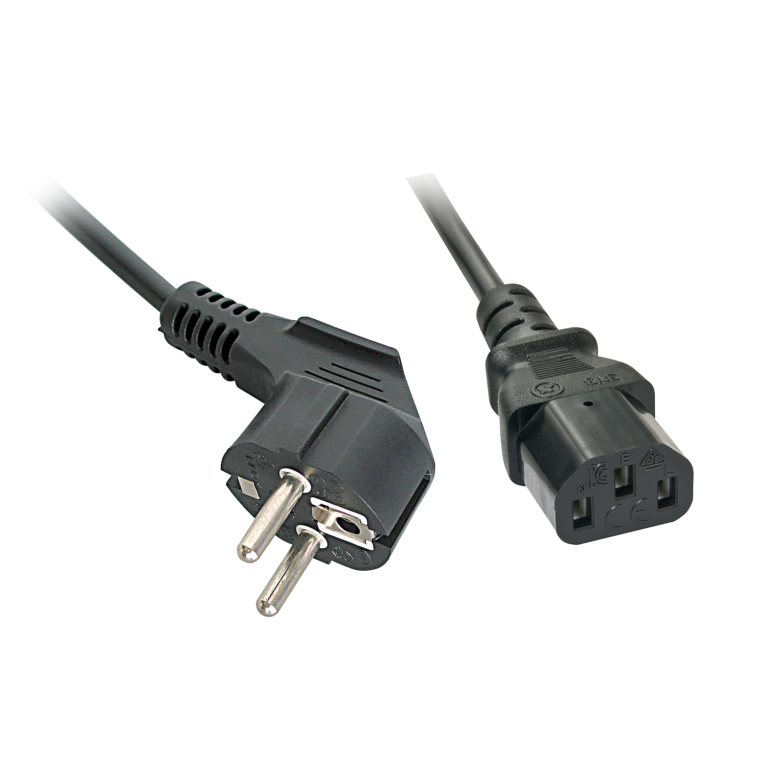 LINDY 5m IEC-Netzkabel Schuko an IEC-C13