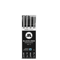 MOLOTOW BLACKLINER SET 3 Fineliner-Set schwarz, 4 St. MOLOTOW BLACKLINER SET 3 Fineliner-Set schwarz, 4 St.