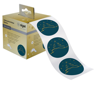 SIGEL Aufkleber Christmas Tree petrol Weihnachtsbaeume, petrol 47,0 x 47,0 mm, 200 Etiketten