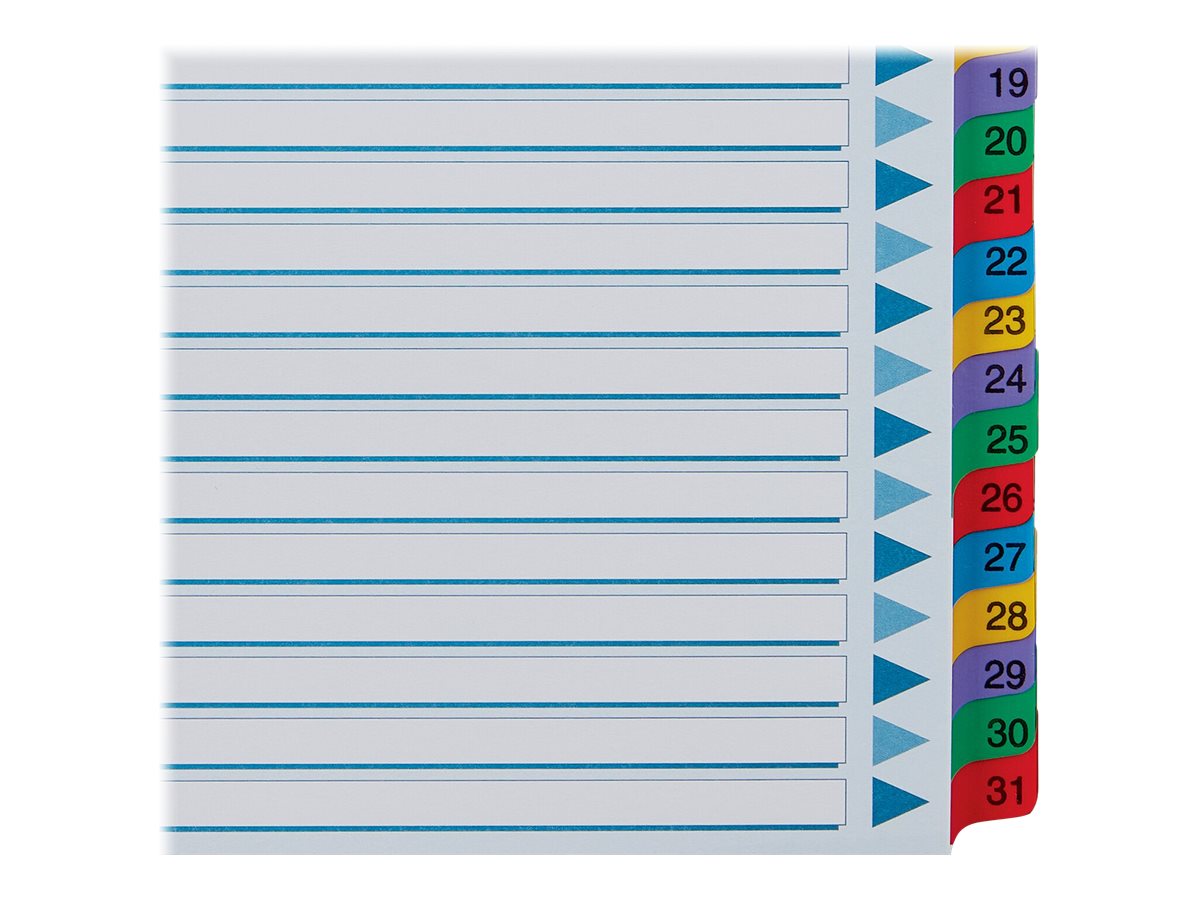 Esselte Ordnerregister DIN A4 Vollformat 131 farbig 31teilig, 1 Satz