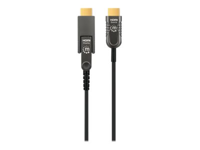 MANHATTAN Aktives HDMI-Glasfaserkabel mit abnehmbarem Stecker 4K60Hz UHD HDMI-Stecker auf Micro-HDMI/HDMI-Stecker 50m HEC ARC