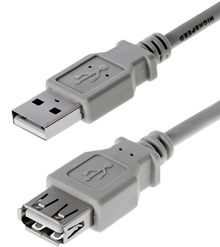 helos USB 2.0 Verl. 5,0 m Buchse Typ A auf SteckerTyp A, 5 m, grau, lose helos USB 2.0 Verl. 5,0 m Buchse Typ A auf SteckerTyp A, 5 m, grau, lose