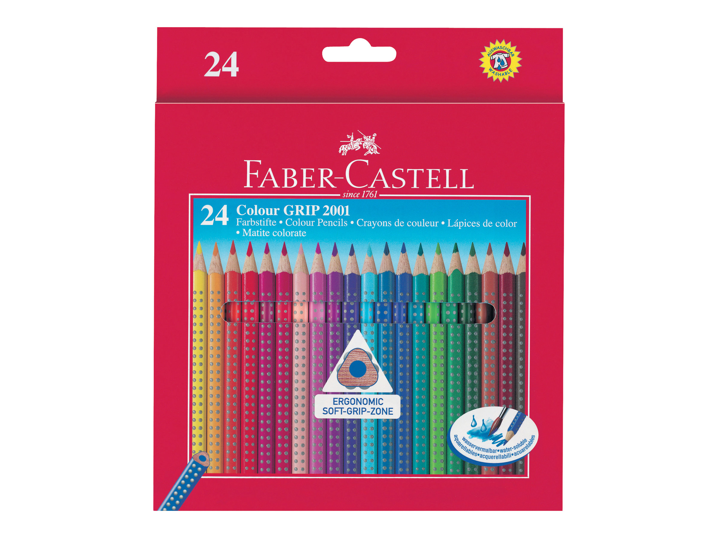 FABER-CASTELL Colour GRIP Buntstifte farbsortiert, 24 St. FABER-CASTELL Colour GRIP Buntstifte farbsortiert, 24 St.