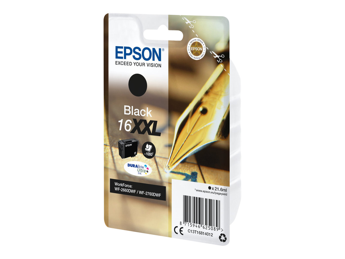 EPSON 6LB 16XXL ink cartridge black extra high capacity 1.000 pages 1-pack EPSON 6LB 16XXL ink cartridge black extra high capacity 1.000 pages 1-pack