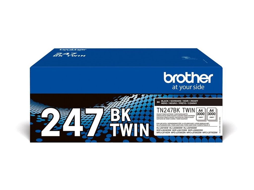 TN247BKTWIN BROTHER DCPL/MFCL Toner (2) TN247BKTWIN BROTHER DCPL/MFCL Toner (2)