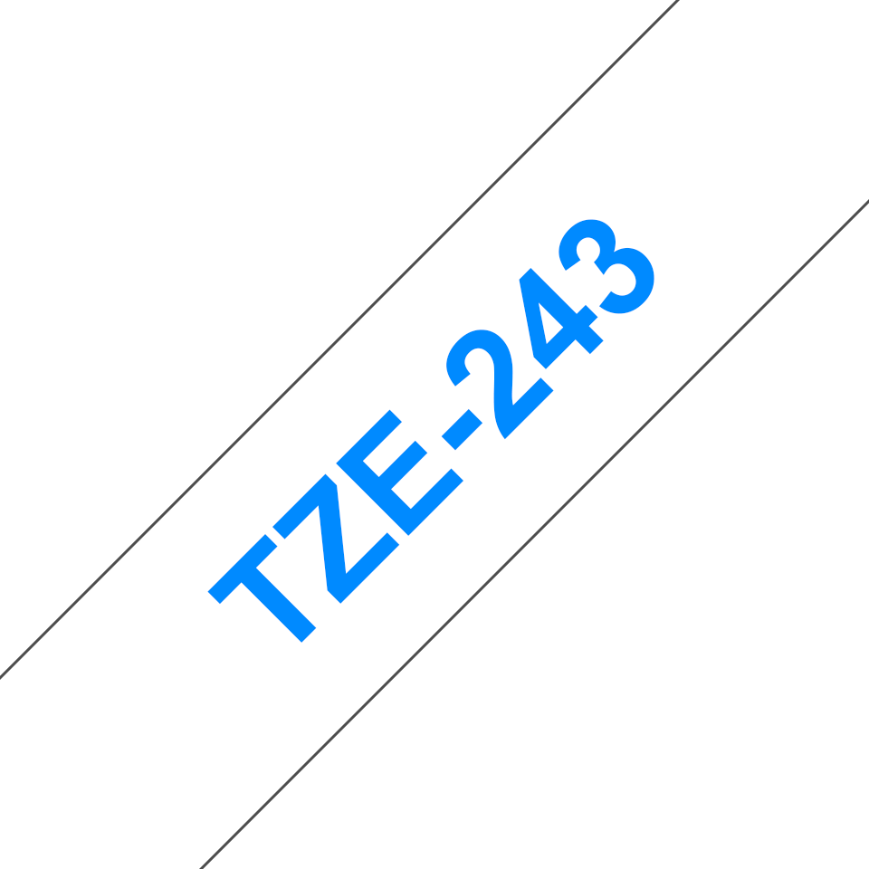TZE243 BROTHER PT Schriftband 18mm weiss