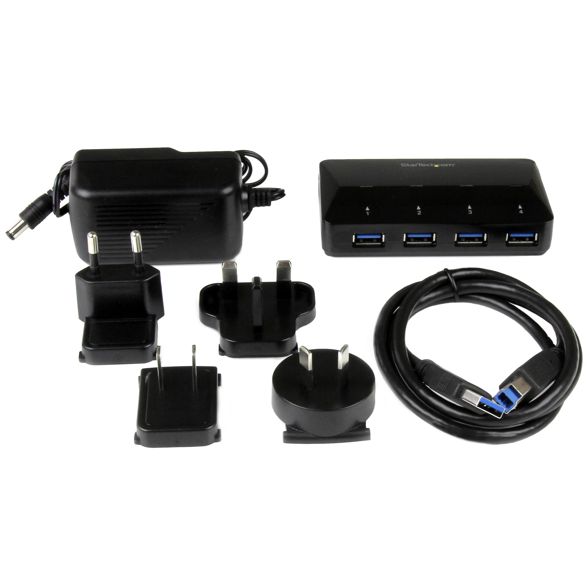 STARTECHCOM 4 Port USB 30 Hub plus dedizierter Ladeanschluss 1 x 24 A Port Desktop USB Hub und Schnelllade Station