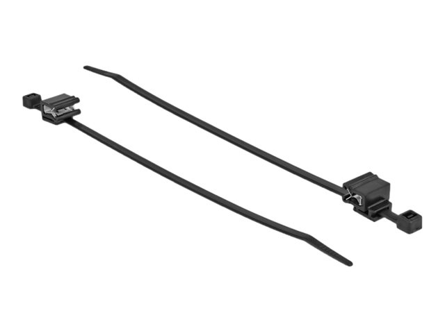 Delock Kabelbinder mit Befestigungsclip L 200 x B 4,8 mm schwarz 50 St?ck