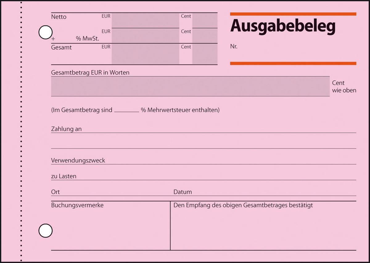 SIGEL Ausgabebeleg Formularbuch AG615