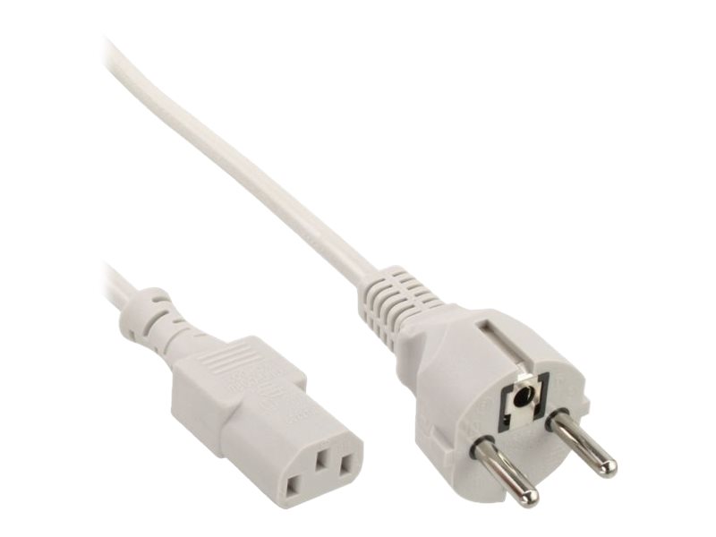 INLINE Netzkabel Schutzkontaktstecker gerade auf Kaltgeraetestecke grau 5m INLINE Netzkabel Schutzkontaktstecker gerade auf Kaltgeraetestecke grau 5m
