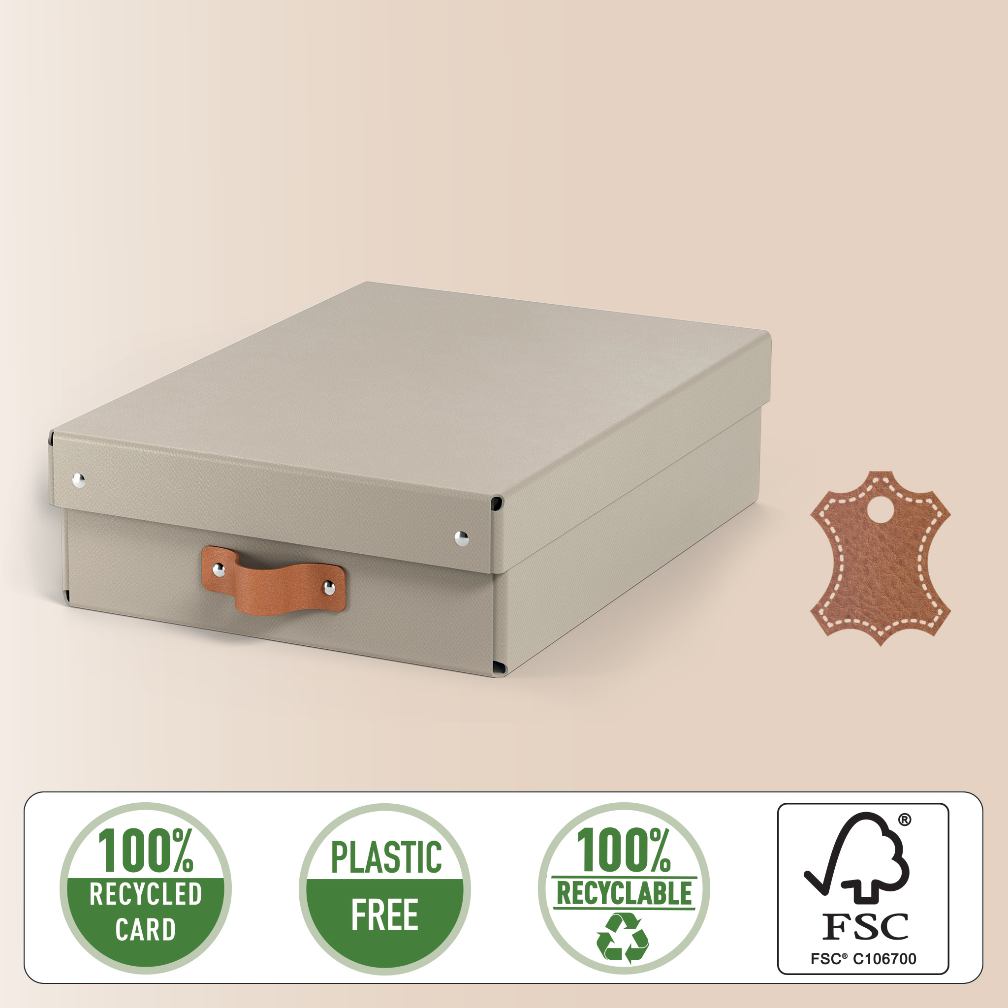 Esselte Leitz Puro Aufbewahrungsbox 8 l beige