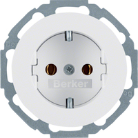 Berker Steckdose SCHUKO 47452089 polarweiss glänzend Berker Steckdose SCHUKO 47452089 polarweiss glänzend