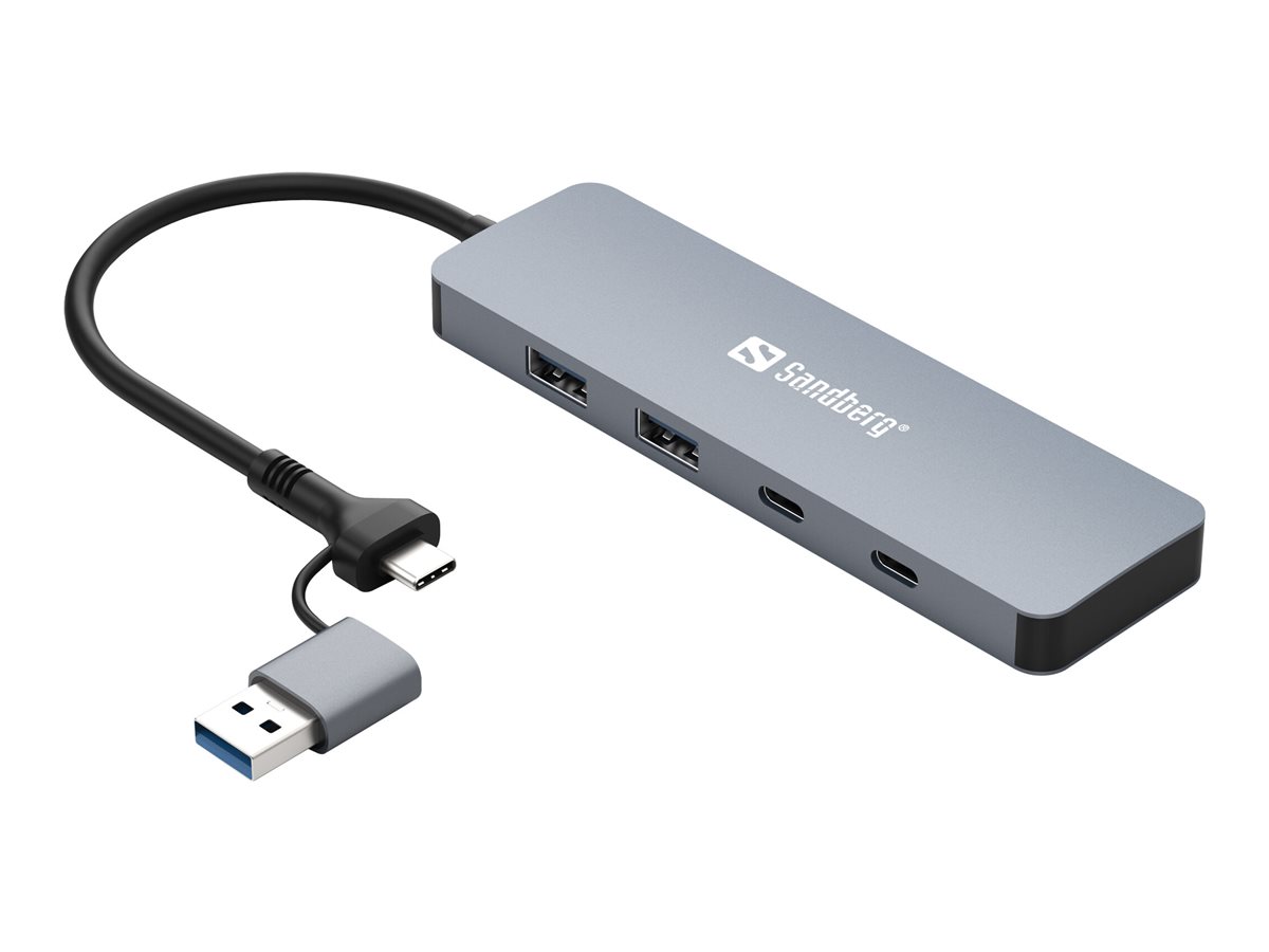SANDBERG USB-C/A to 2xUSB-A+2xUSB-C Hub