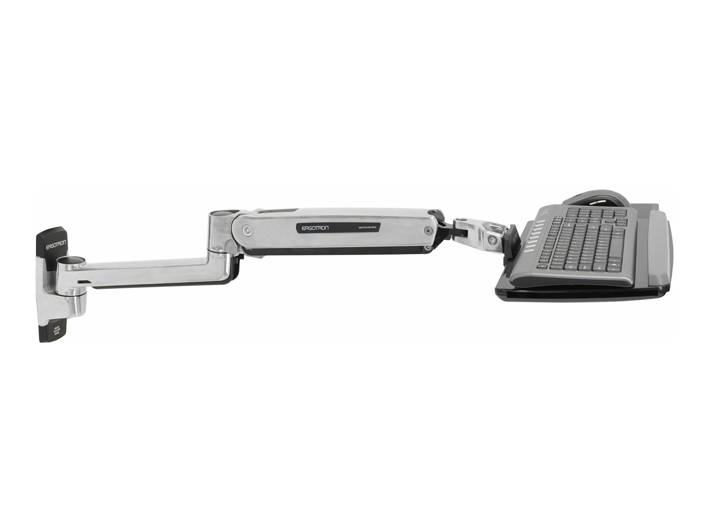 ERGOTRON LX Steh-Sitz-Wandmontage-Tastaturarm bis 2,2kg. 51cm hoehenverstellbar Reichweite Tastatur bis 107cm