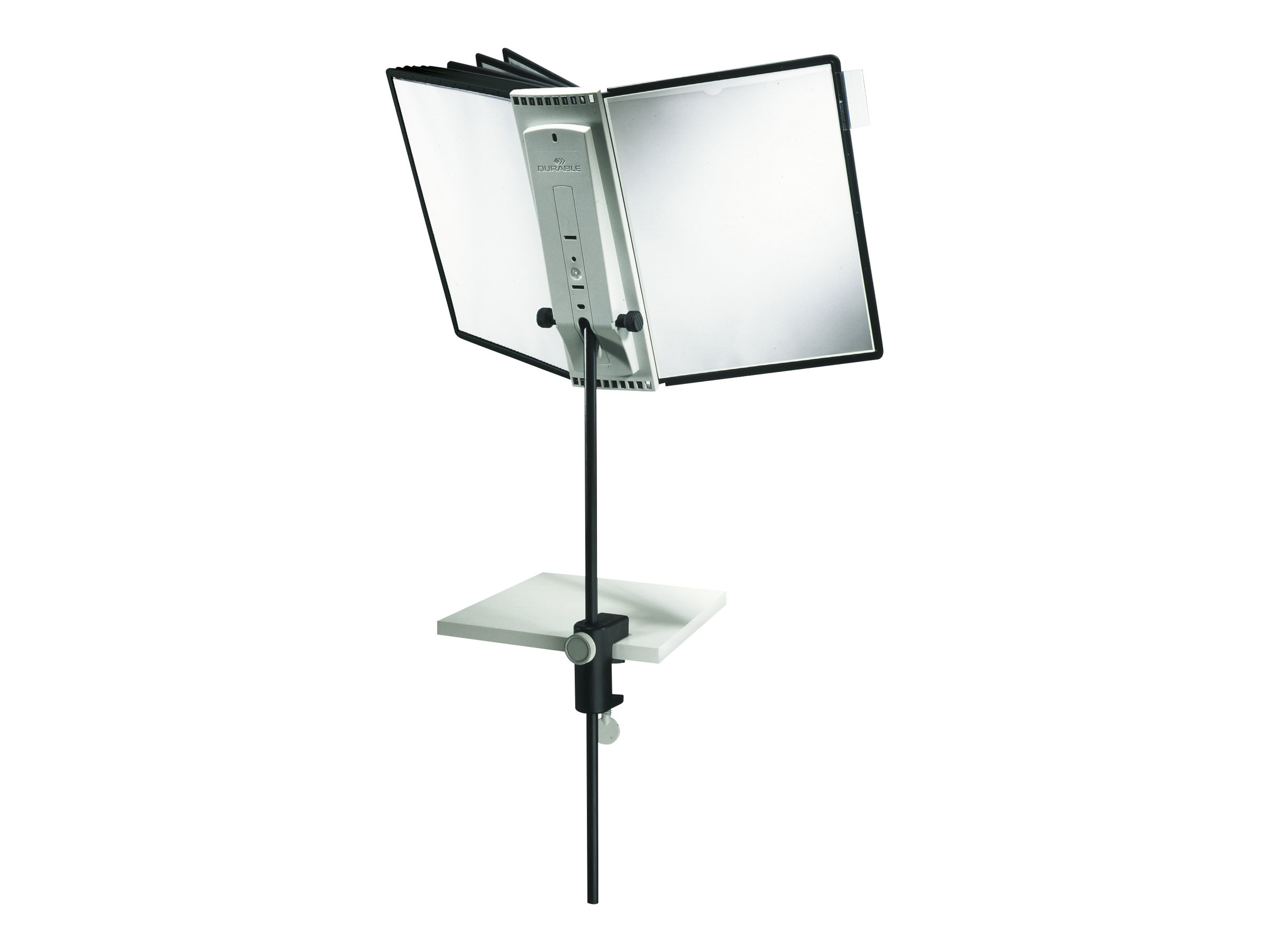 DURABLE Sichttafelsystem SHERPA® Display System desk clamp 10 581800 DIN A4 schwarz mit 10 St. Sichttafeln DURABLE Sichttafelsystem SHERPA® Display System desk clamp 10 581800 DIN A4 schwarz mit 10 St. Sichttafeln