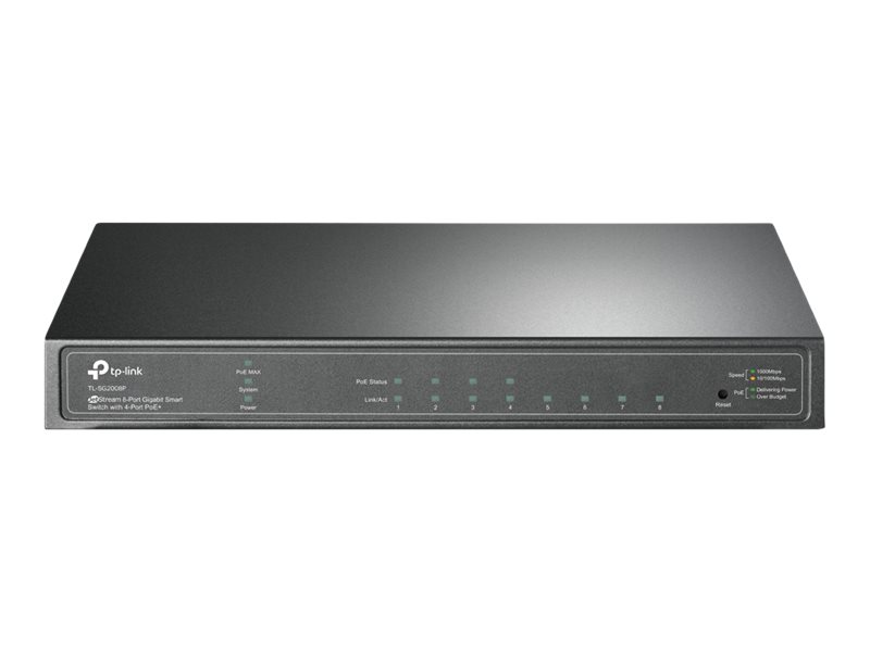 TP-LINK SG2008P Omada 8-Port Gigabit Smart Switch 8× Gigabit RJ45 ports (1 PD port) VLAN ACL QoS IGMP Snooping Fanless TP-LINK SG2008P Omada 8-Port Gigabit Smart Switch 8× Gigabit RJ45 ports (1 PD port) VLAN ACL QoS IGMP Snooping Fanless