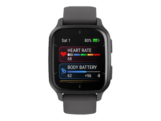 Garmin Venu Sq 2 - GPS-Fitness-Smartwatch mit 1,4" AMOLED Display, dunkelgrau