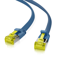 helos ultra flaches Patchkabel U/FTP Cat 6a blau 15,0m