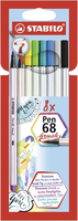 STABILO Pen 68 brush Brush-Pens farbsortiert, 8 St. STABILO Pen 68 brush Brush-Pens farbsortiert, 8 St.