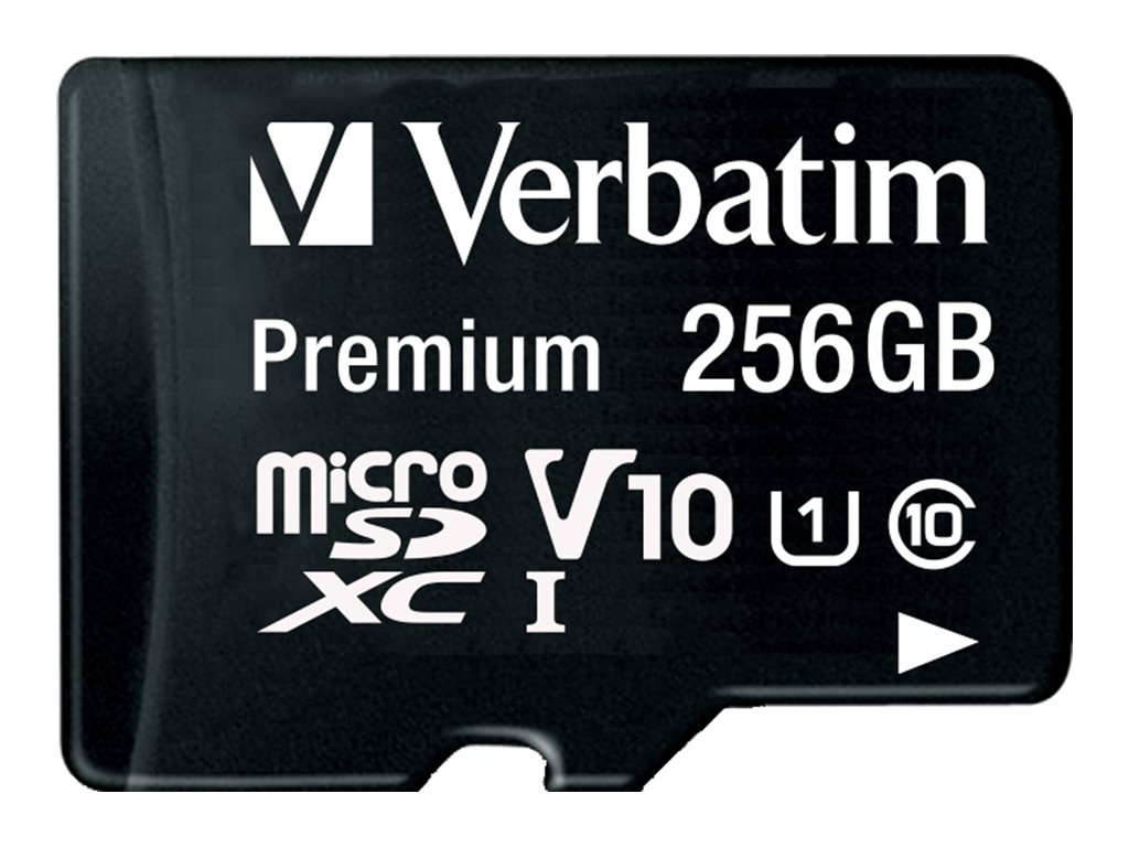 Verbatim microSDXC Speicherkarte 256 GB UHS-I Premium Class 10 + SD Adapter