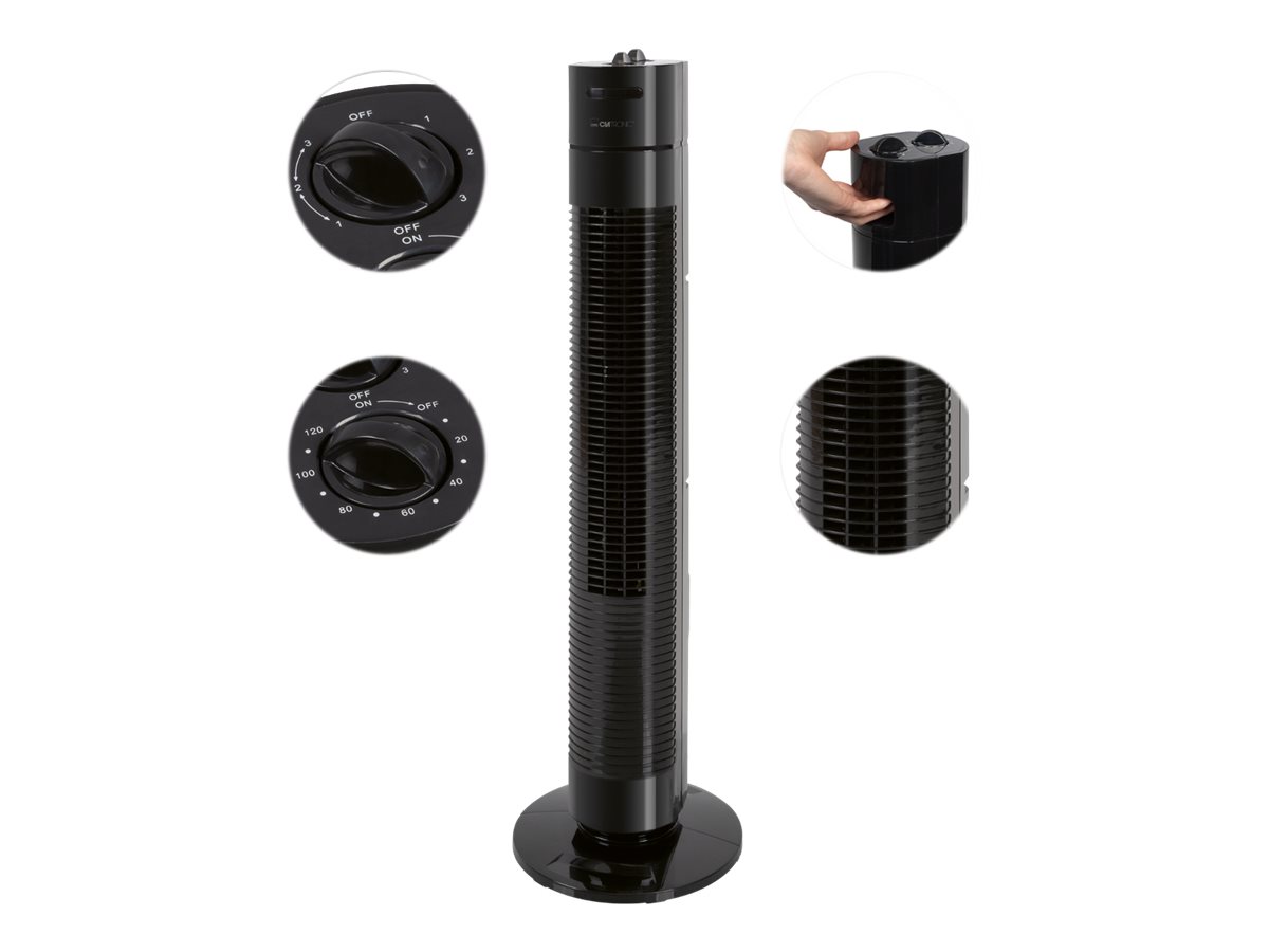 CLAT TowerVentilator TVL 3770 schwarz 78cm Timer