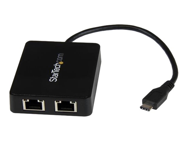 StarTech USBC auf DualGigabit Ethernet Adapter mit USB TypA Anschluss USB TypeC Gigabit Netzwerk Adapter