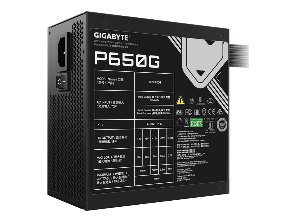 GIGABYTE GP-P650G 650W 80 PLUS BR GIGABYTE GP-P650G 650W 80 PLUS BR
