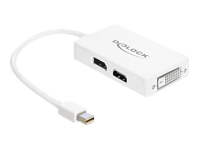 DELOCK Adapter mini Displayport 11 Stecker Displayport HDMI DVI Buchse Passiv weiss