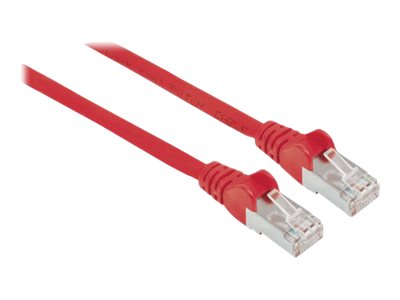 INTELLINET Cat6aPro Kabel Cat7 Rohkabel 0,5m rot RJ45 Vollkupfer LS0H halogenfrei AWG 26 vergoldete Kontakte 10 Gigabit