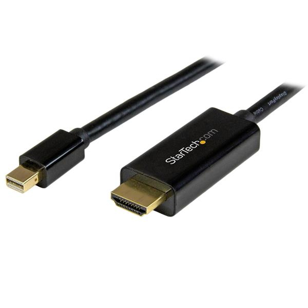 STARTECHCOM Mini DisplayPort auf HDMI Adapterkabel Mini DP zu HDMI Adapter Kabel 5m Ultra HD 4K 30Hz Schwarz