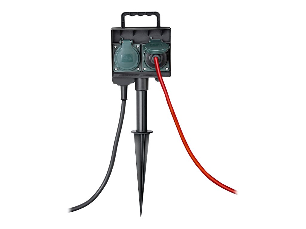 Brennenstuhl Gartensteckdose mit Erdspiess IP44 2-fach Schuko 1,4m H07RN-F 3G1,5 Brennenstuhl Gartensteckdose mit Erdspiess IP44 2-fach Schuko 1,4m H07RN-F 3G1,5