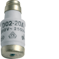 Hager D02-Sicherung LE1820 20A 400V mit Kennmelder Hager D02-Sicherung LE1820 20A 400V mit Kennmelder