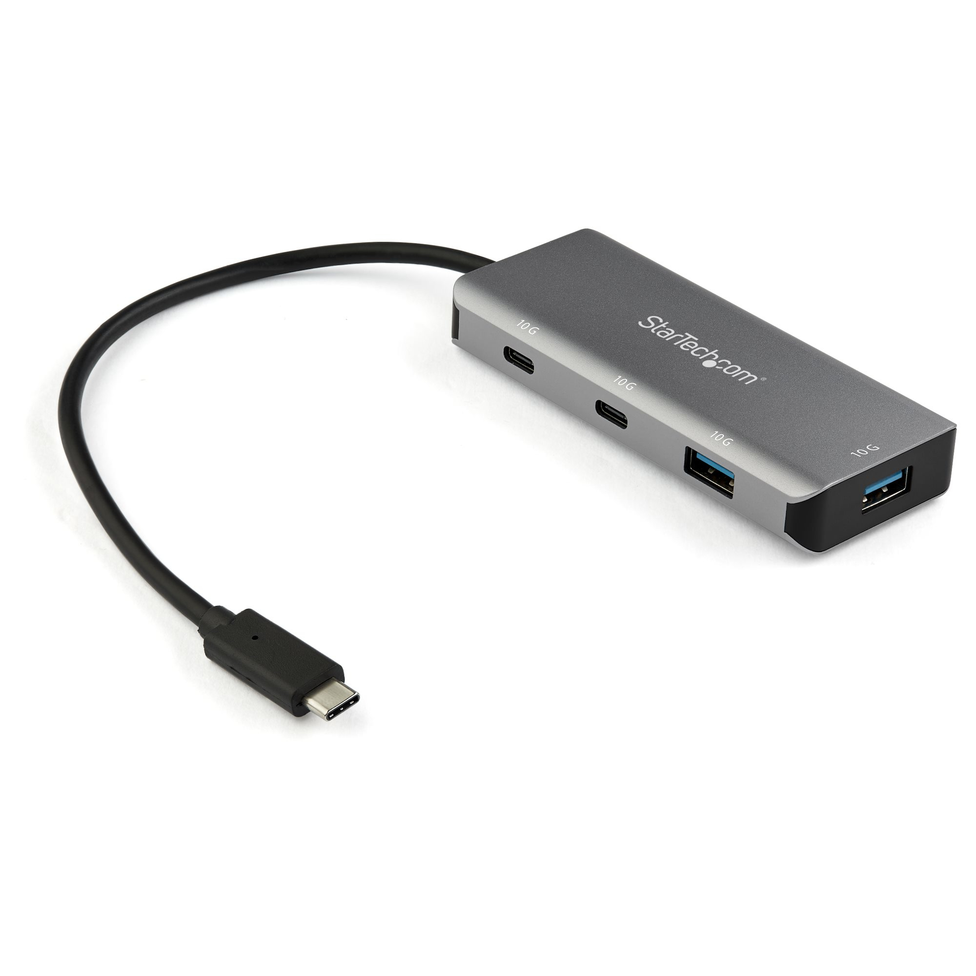 STARTECHCOM 4PortUSBC Hub 10 Gbit s mit 2 x USBA und 2 x USBC HostVerlängerungskabel 25cm 9,8Zoll
