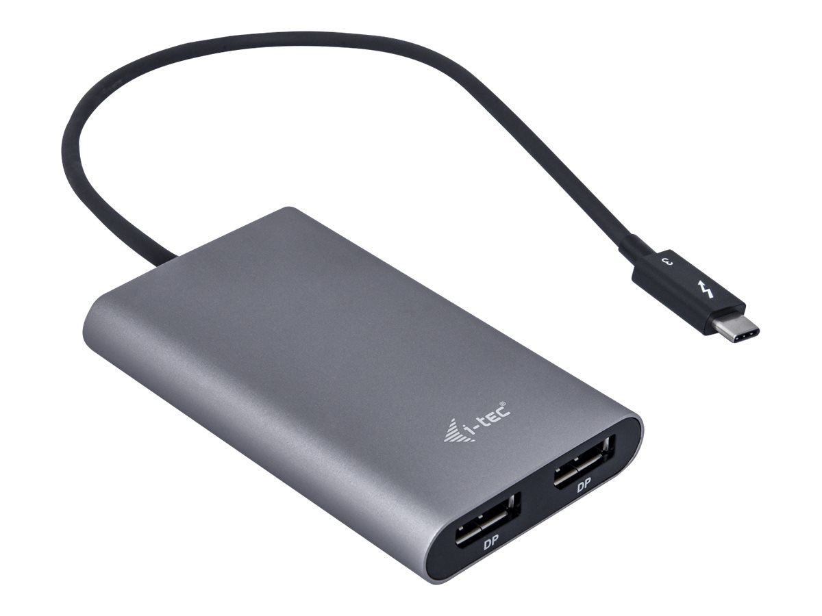 I-TEC THUNDERBOLT3 Dual DP Video Adapter fuer Thunderbolt3 MacOS und Windows unterstuetzt 1x 5K 60Hz Monitor oder 2x 4K 60Hz Monitor I-TEC THUNDERBOLT3 Dual DP Video Adapter fuer Thunderbolt3 MacOS und Windows unterstuetzt 1x 5K 60Hz Monitor oder 2x 4K 60Hz Monitor