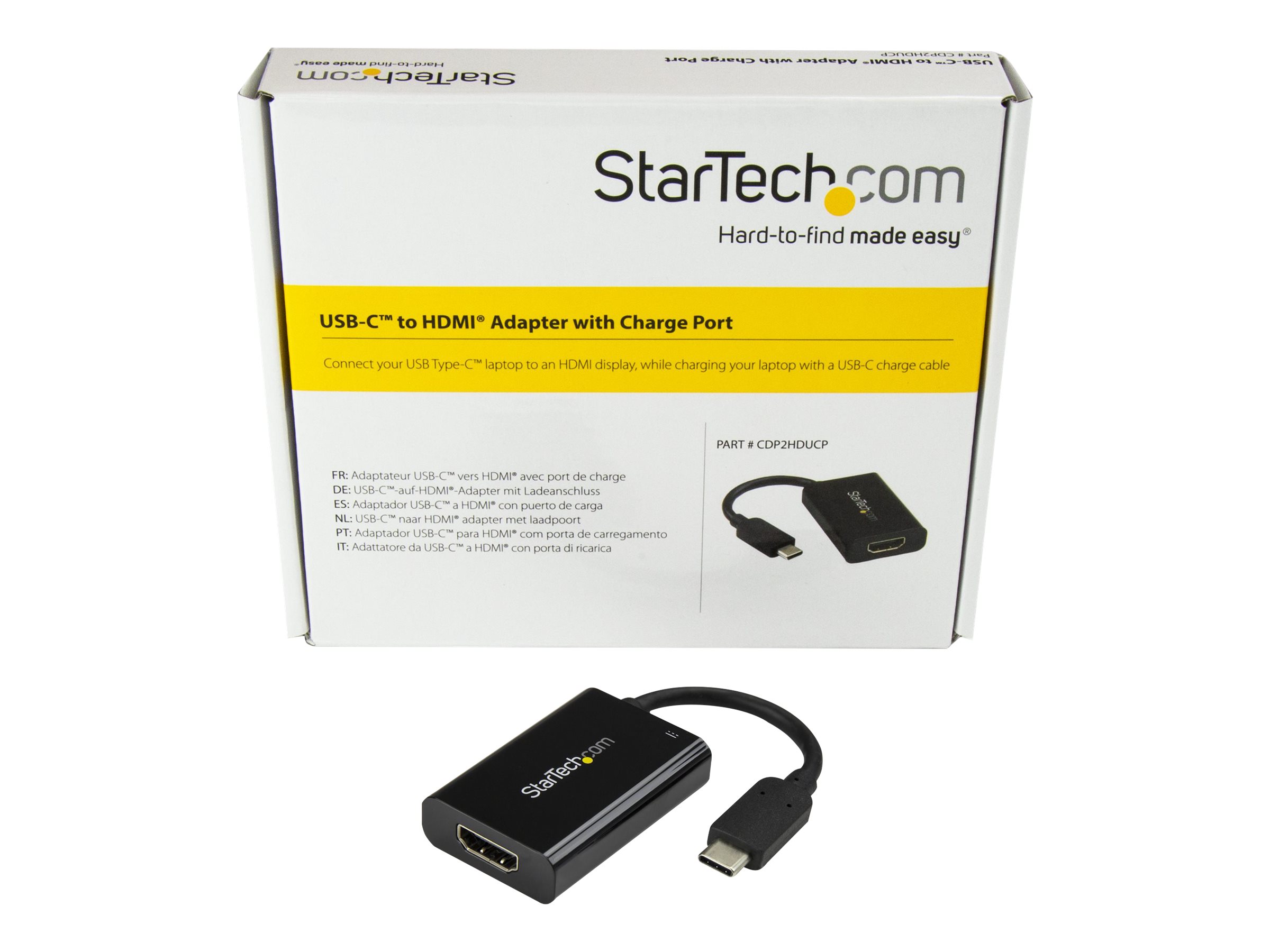 STARTECHCOM USBC auf HDMI Adapter mit USB Stromversorgung USB Typ C zu HDMI Konverter fur Computer mit USB C 4K 60Hz