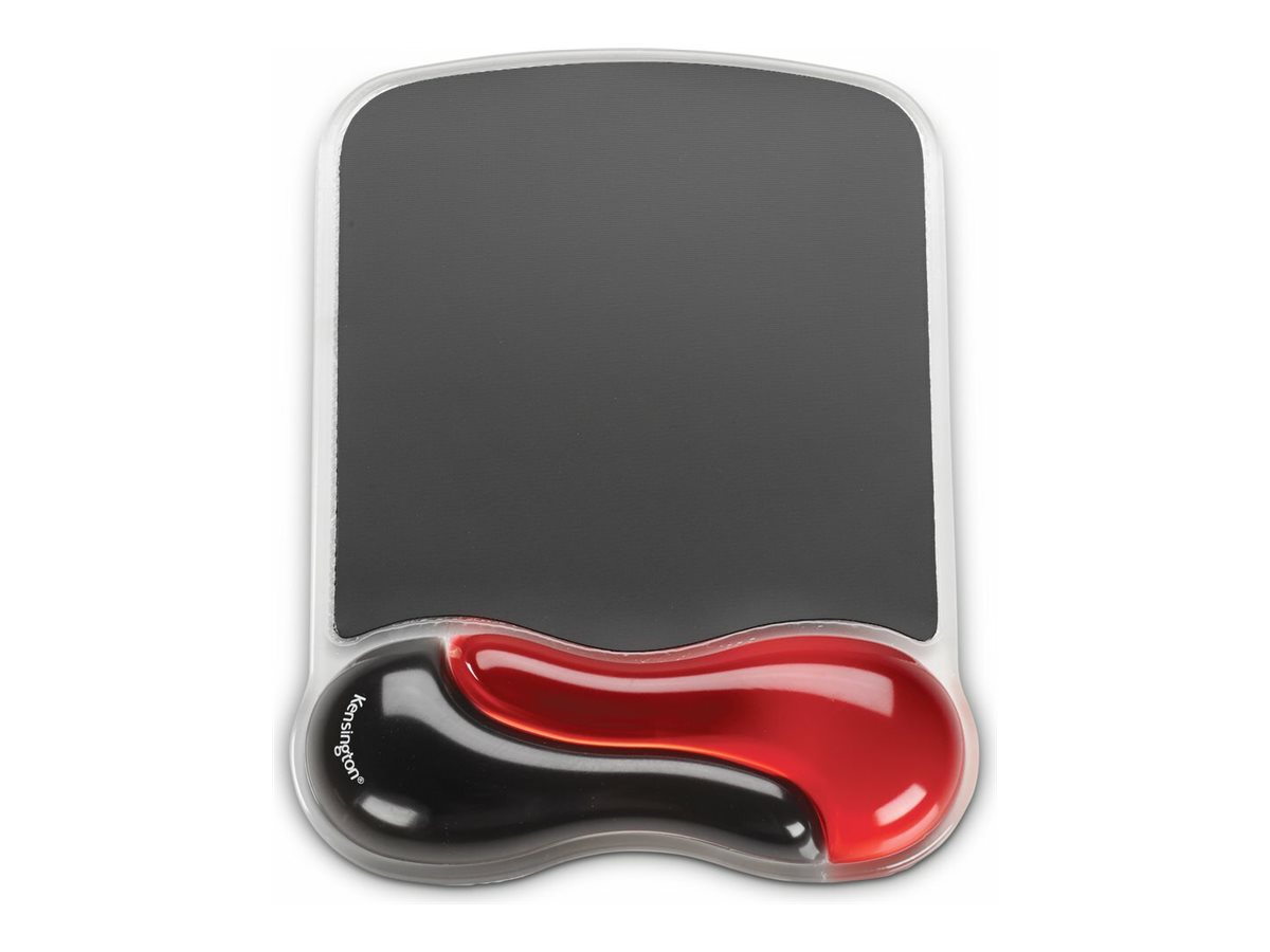 Kensington Mousepad mit Handgelenkauflage Duo Gel schwarz, rot Kensington Mousepad mit Handgelenkauflage Duo Gel schwarz, rot