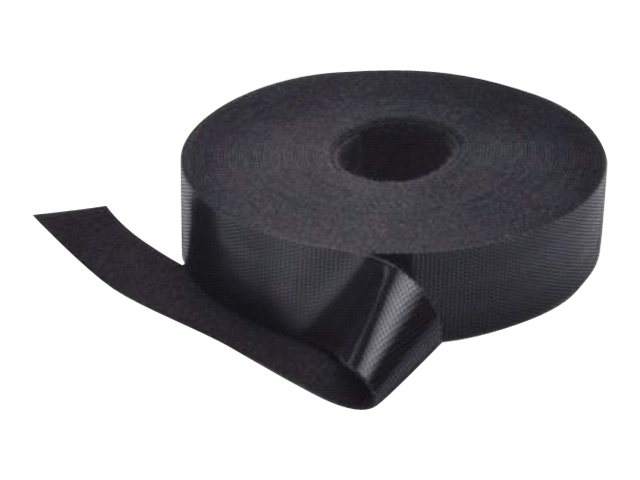 DIGITUS Velcro Klettband, 20 mm breit, 10 m Rolle, Schwarz