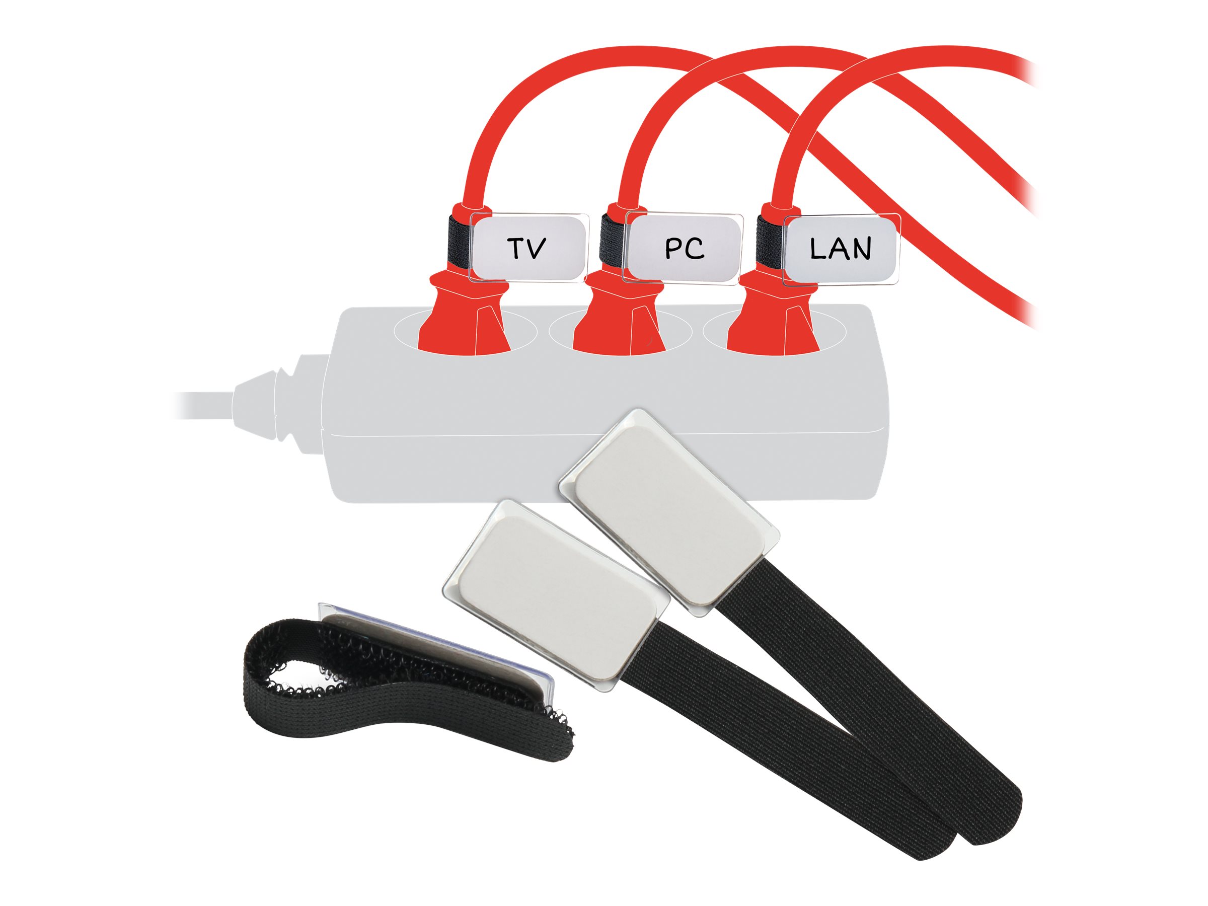 10 LABEL THE CABLE Klettkabelbinder MINI TAGS schwarz 10 LABEL THE CABLE Klettkabelbinder MINI TAGS schwarz