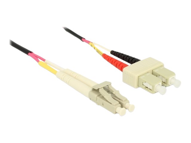 DELOCK Kabel Lichtwellenleiter LC zu SC Multimode OM4 0,5m DELOCK Kabel Lichtwellenleiter LC zu SC Multimode OM4 0,5m