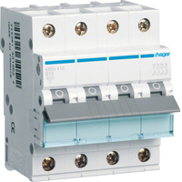 Hager Leitungsschutzschalter MBN416 4polig B16A 6kA Hager Leitungsschutzschalter MBN416 4polig B16A 6kA