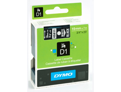 S0720910 DYMO D1 19mm WEISS-SCHWARZ