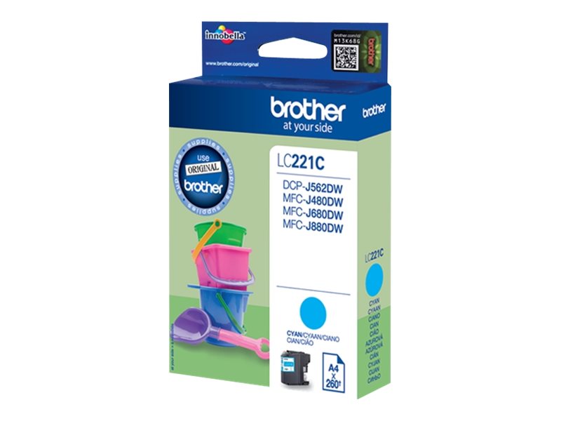 LC221C BROTHER MFC Tinte cyan 260Seiten LC221C BROTHER MFC Tinte cyan 260Seiten