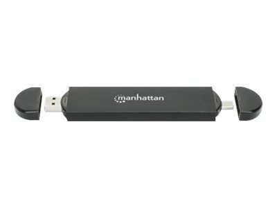 MANHATTAN M.2 NVMe und SATA SSD USB-Festplattengehäuse USB-C 3.2 Gen 2 und A-Stecker für 2230/2242/2260/2280 SSDs mit M Key/B+M Key