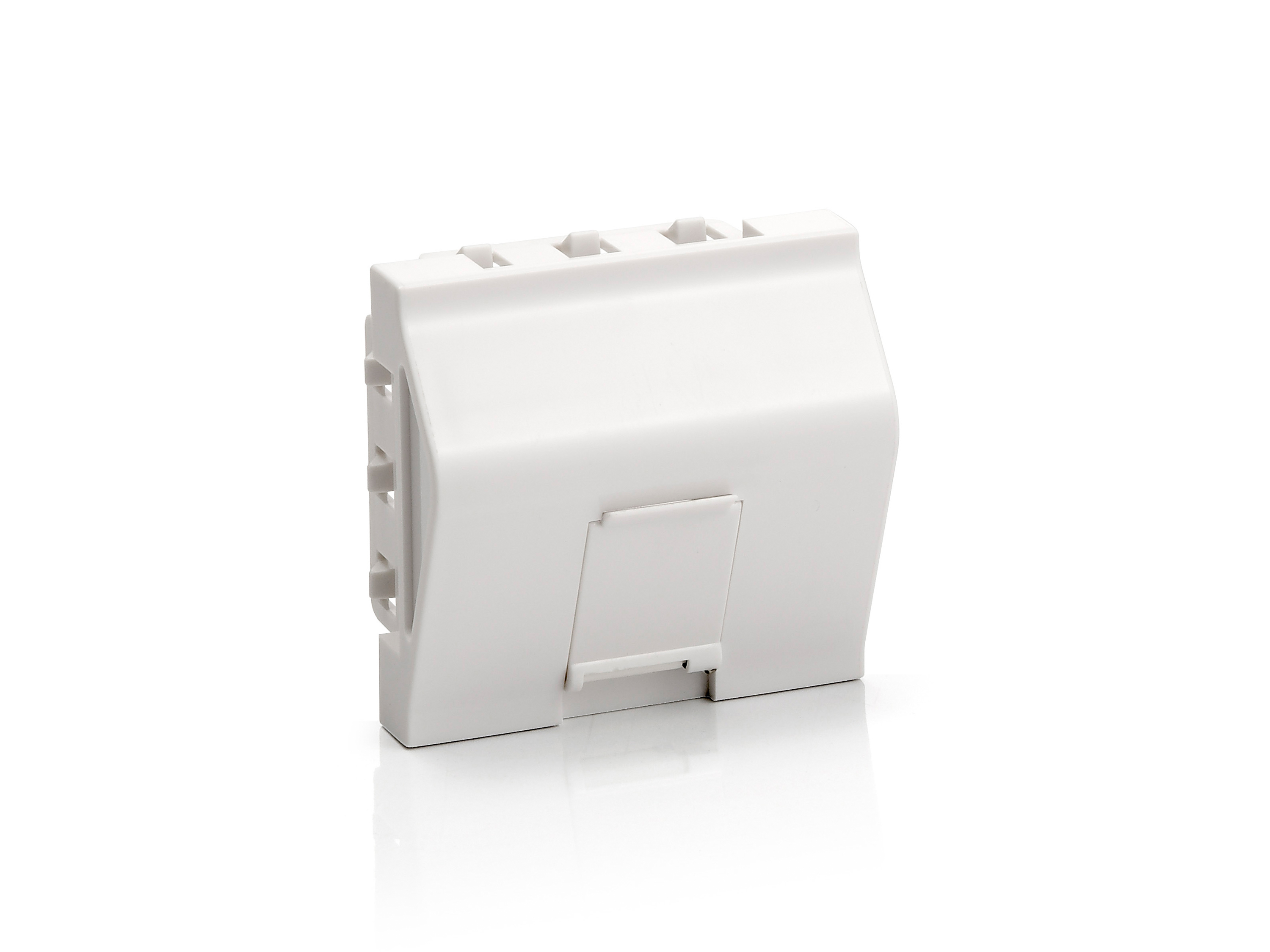 Equip Unterputzdose Einsatz French 1 Keystone 45x45 RAL9010 Polybeutel