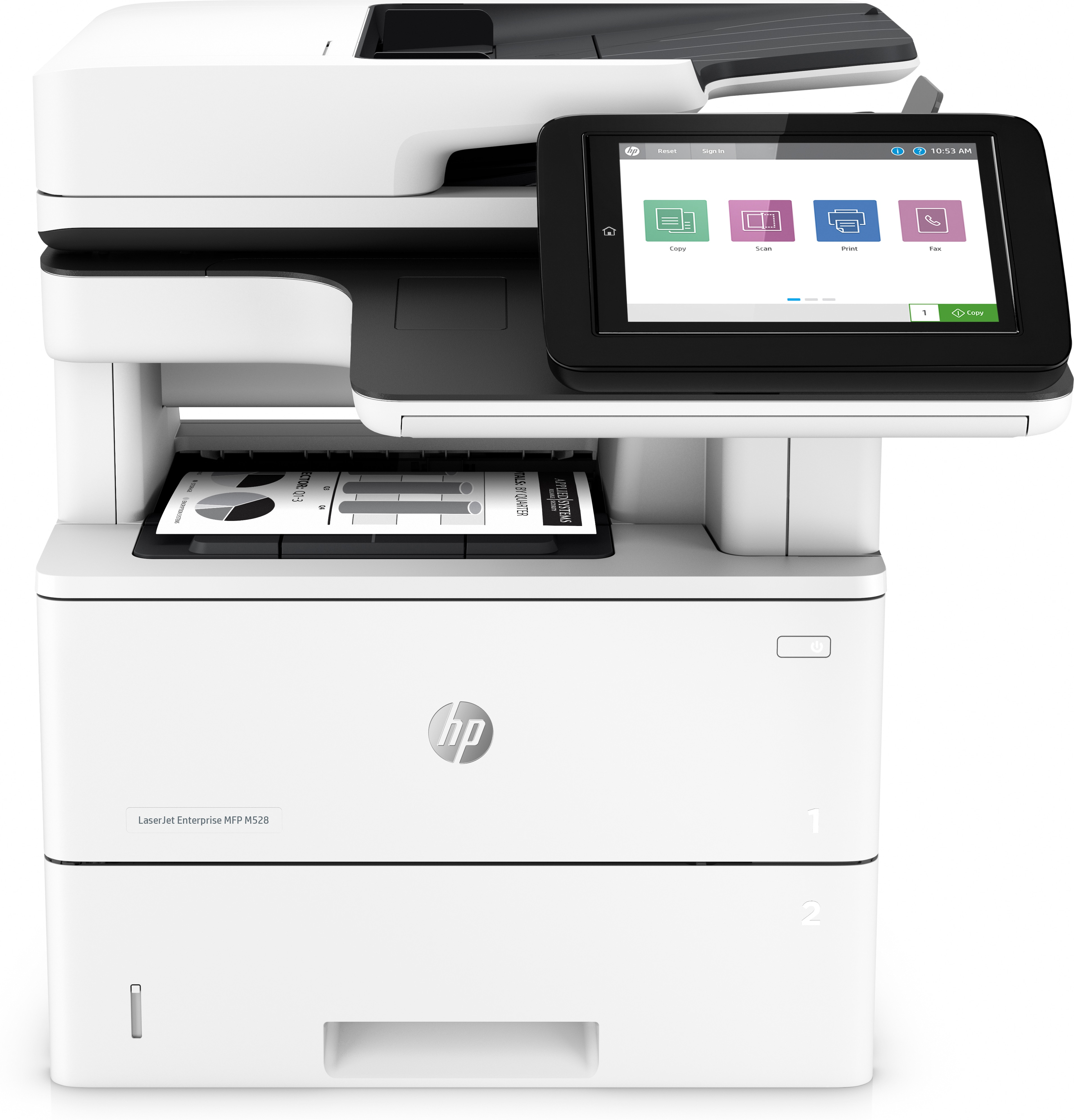 HP LaserJet Enterprise MFP M528dn MFP Mono laser A4 43ppm Copy 43ppm Print 650sheets USB LAN