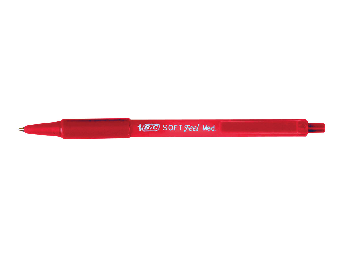 BIC Kugelschreiber SOFT Feel rot, Schreibfarbe: rot, 12 St.