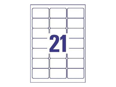 525 AVERY Zweckform Folien-Adressetiketten J8560-25 transparent 63,5 x 38,1 mm 525 AVERY Zweckform Folien-Adressetiketten J8560-25 transparent 63,5 x 38,1 mm